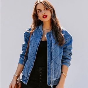 Stunning Quilted Jean Jacket